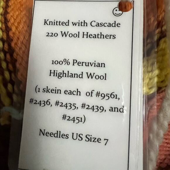 CASCADE YARNS 60 QUICKS KNITS STRIPED & RUFFLE‎ WRAP 100% Peruvian HIGHLA WOOL - Picture 4 of 6